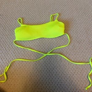 Lime Green Hollister Bikini Top